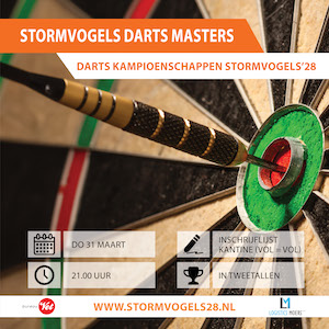 Stormvogels'28 Darts Masters op donderdag 31 Maart